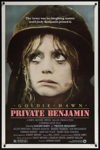 An original movie poster for the Goldie Hawn film Private Banjamin