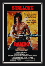 Load image into Gallery viewer, An original movie poster for the film Rambo First Blood Part 2