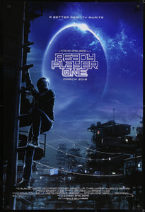 An original movie poster for the Steven Spielberg film Ready Player One