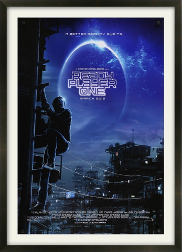 An original movie poster for the Steven Spielberg film Ready Player One