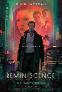 An original movie poster for the Hugh Jackman film Reminiscience