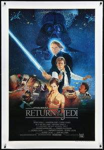 An original movie poster for the Star Wars film The Return of the Jedi