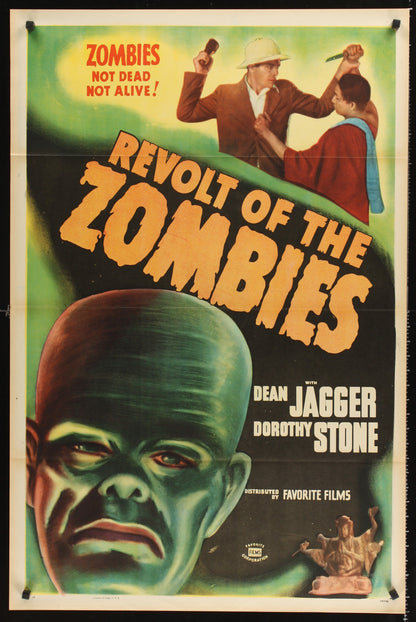 An original one sheet movie / film poster for Revolt of the Zombies