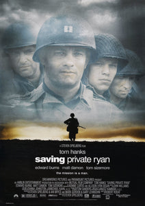 An original movie poster for the Steven Spielberg film Saving Private Ryan
