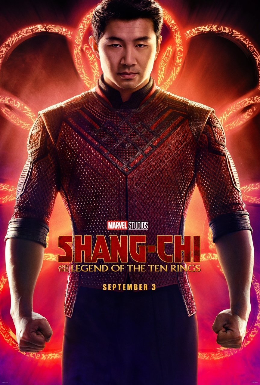 An original movie poster for the Marcel MCU film Shang-Chi and the Legend of the Ten Rings