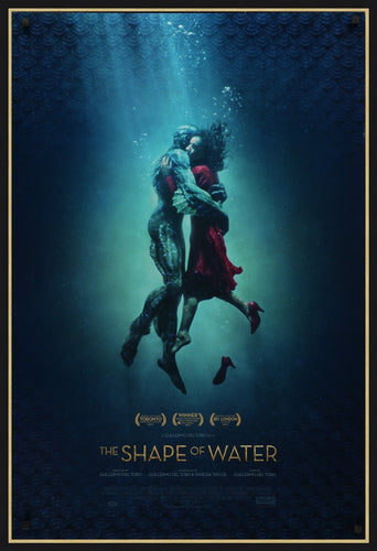 An original movie poster for the film The Shape of Water