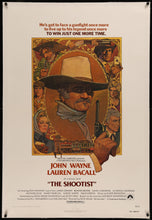 Load image into Gallery viewer, An original movie poster with artwork by Richard Amsel for the John Wayne film The Shootist