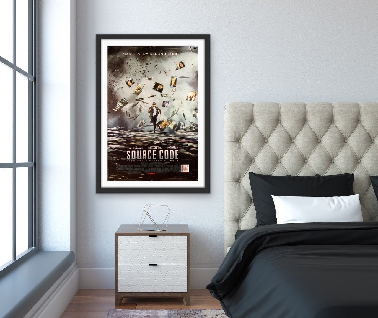 An original movie poster for the Jake Gyllenhaal film Source Code