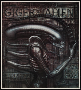 An original advertising poster celebrating Giger's work on the Alien in Ridley Scott's Alien
