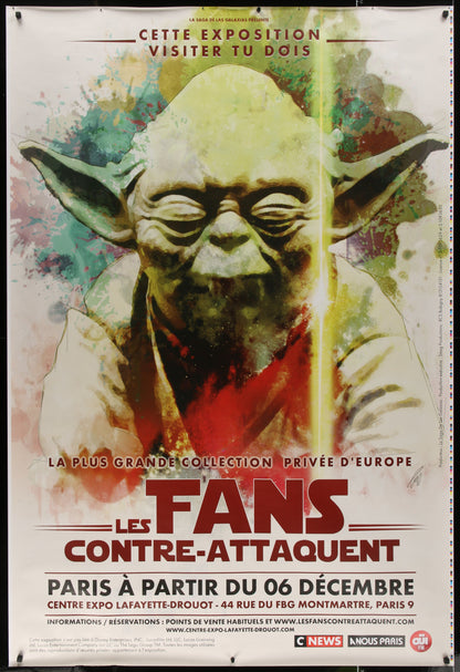 An original poster for the Star Wars Exhibition Les Fans Contre-Attaquent / The Fans Counter Attack / The Fans Strikes Back