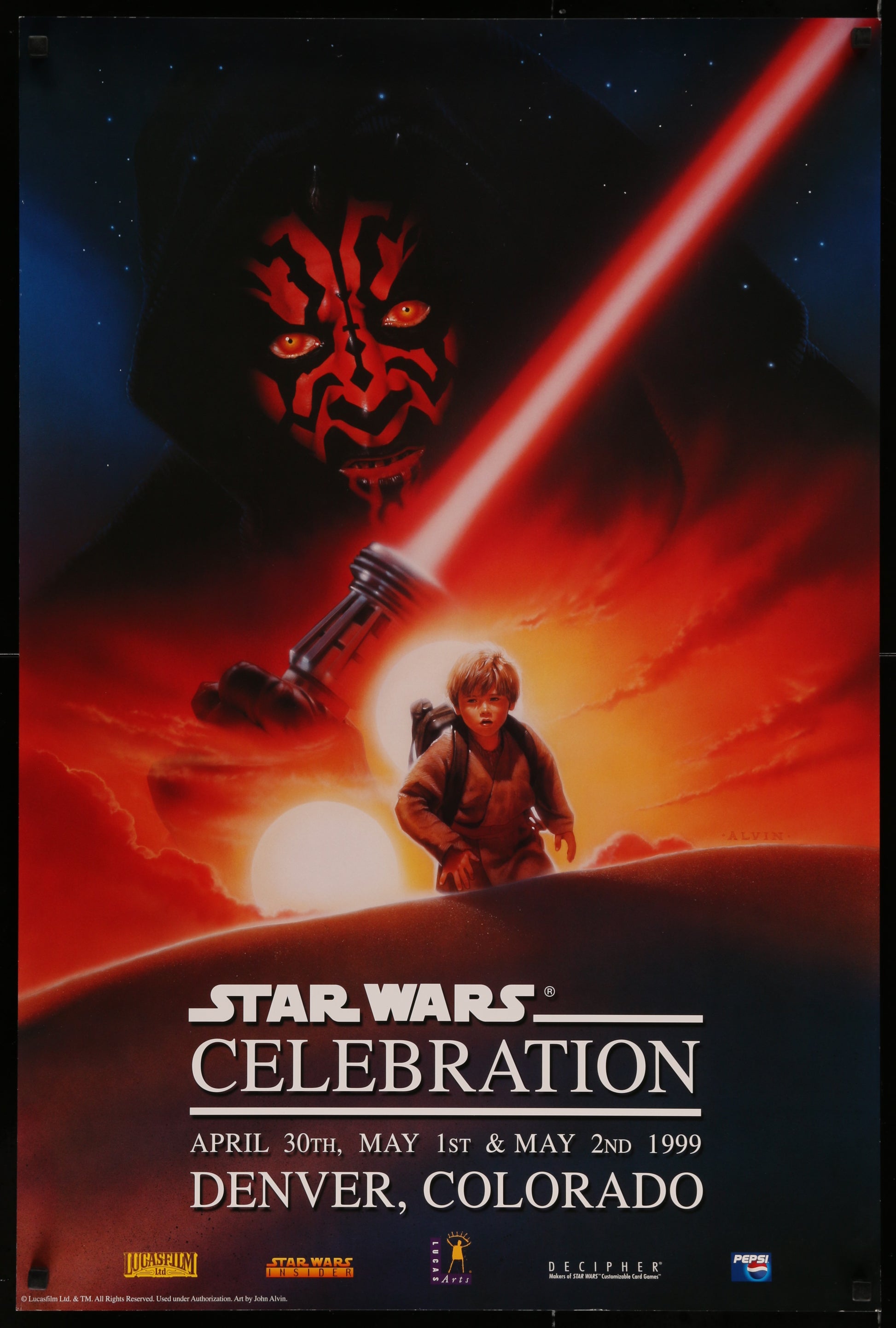 An original exhibition poster from Star Wars Celebration I / One