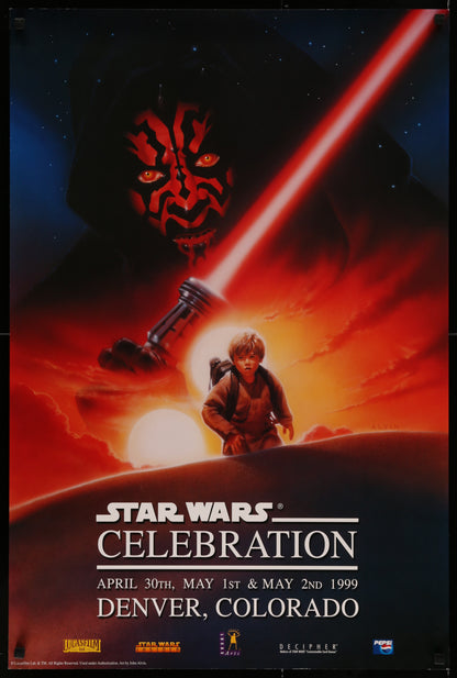 An original exhibition poster from Star Wars Celebration I / One