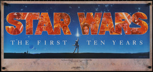 An original Star Wars The First Ten Years poster signed by John Alvin