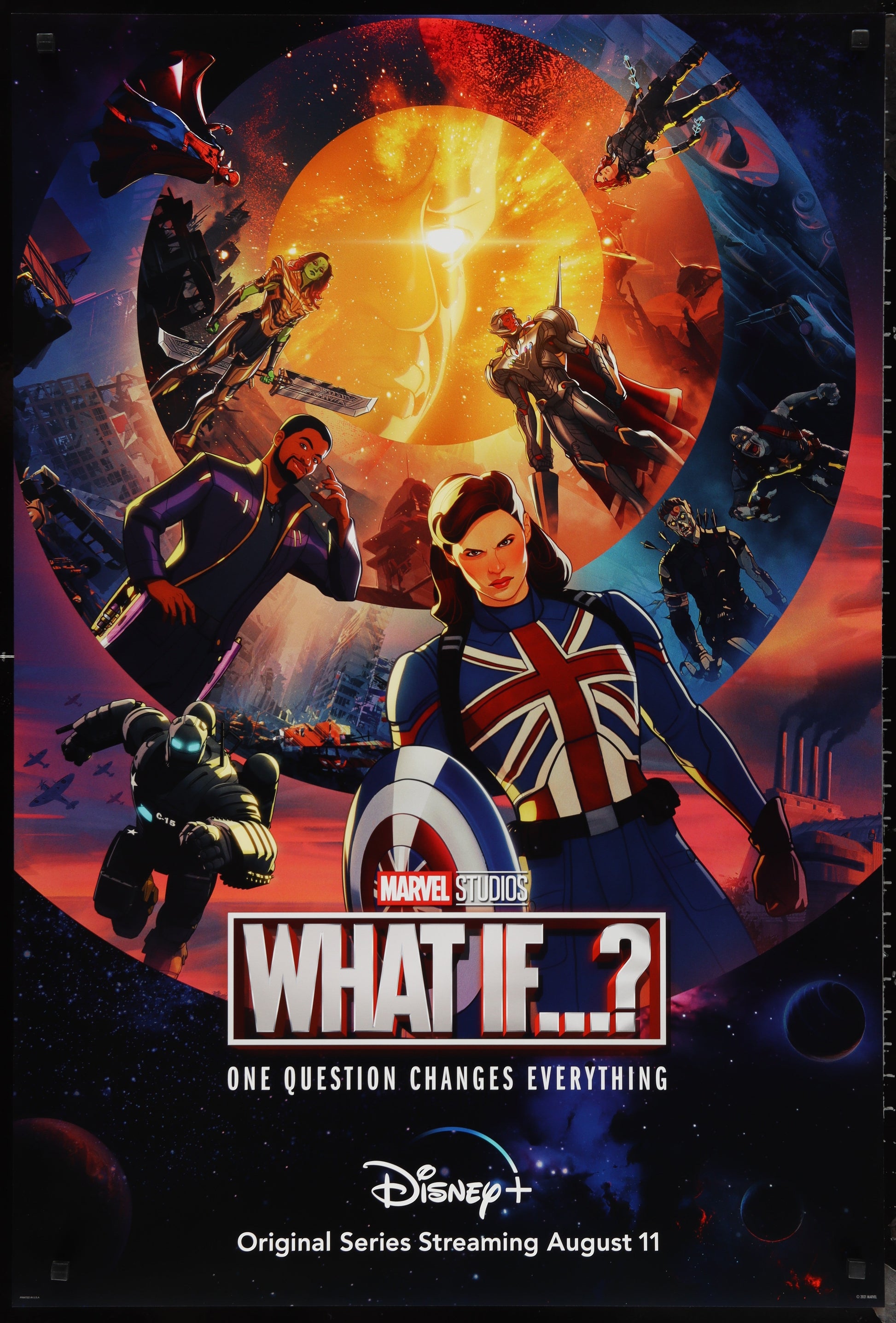 An original one sheet poster for the Marvel TV series What If...?