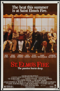 An original movie poster for the Brat Pack film St. Elmo's Fire