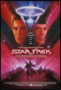 An original movie poster for the film Star Trek v / 5 The Final Frontier
