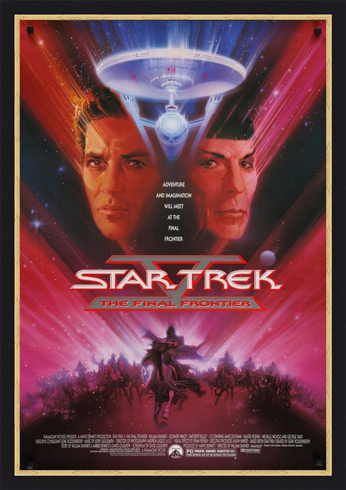 An original movie poster for the film Star Trek v / 5 The Final Frontier