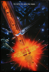 An original movie poster for the film Star Trek VI The Undiscovered Country