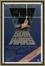 Load image into Gallery viewer, An original U.S. studio style &#39;revenge stripe&#39; one sheet movie poster from 1982 for &quot;Star Wars&quot;, now known as &quot;Star Wars: Episode IV - A New Hope&quot;.