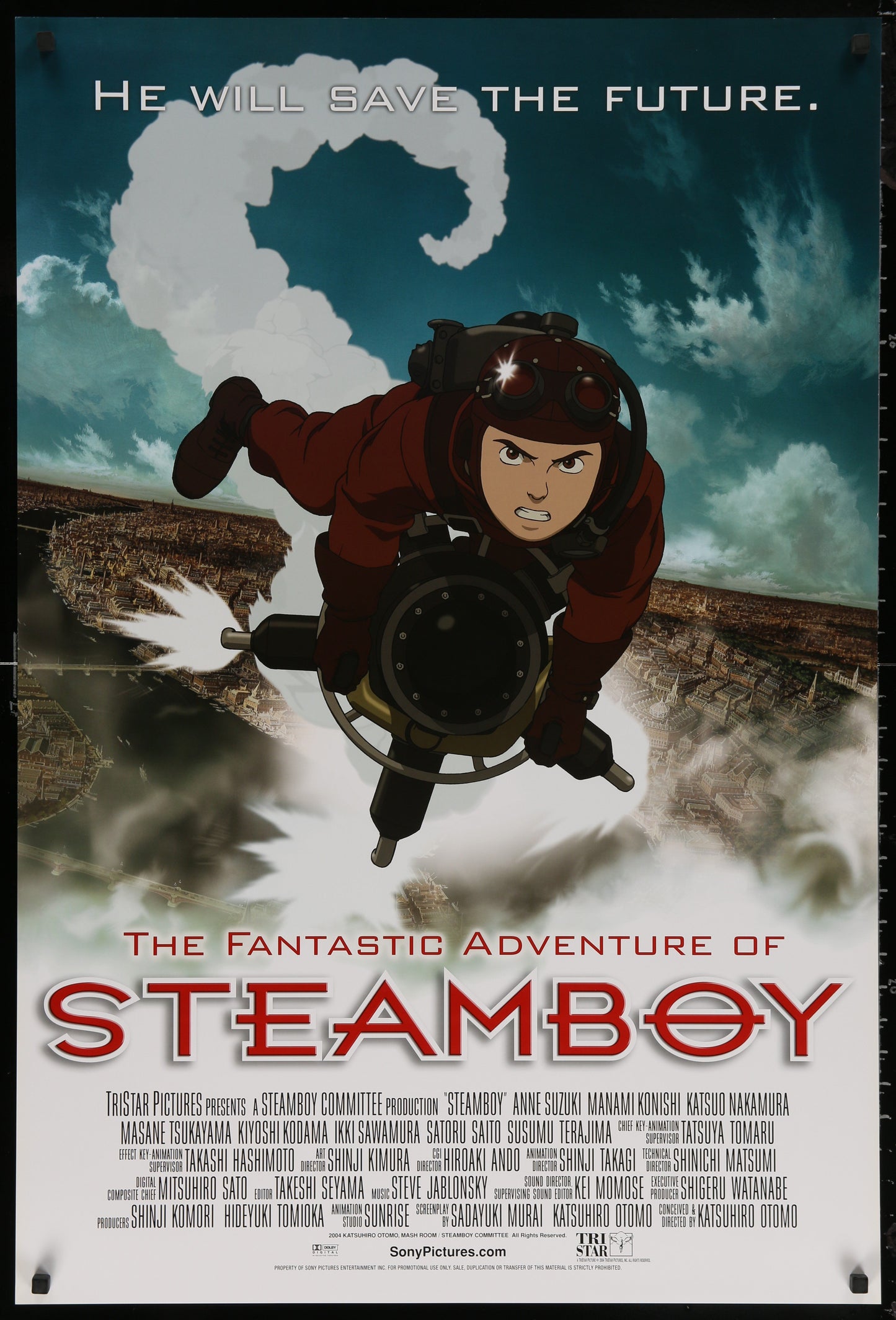 An original movie poster for the animated film Steamboy