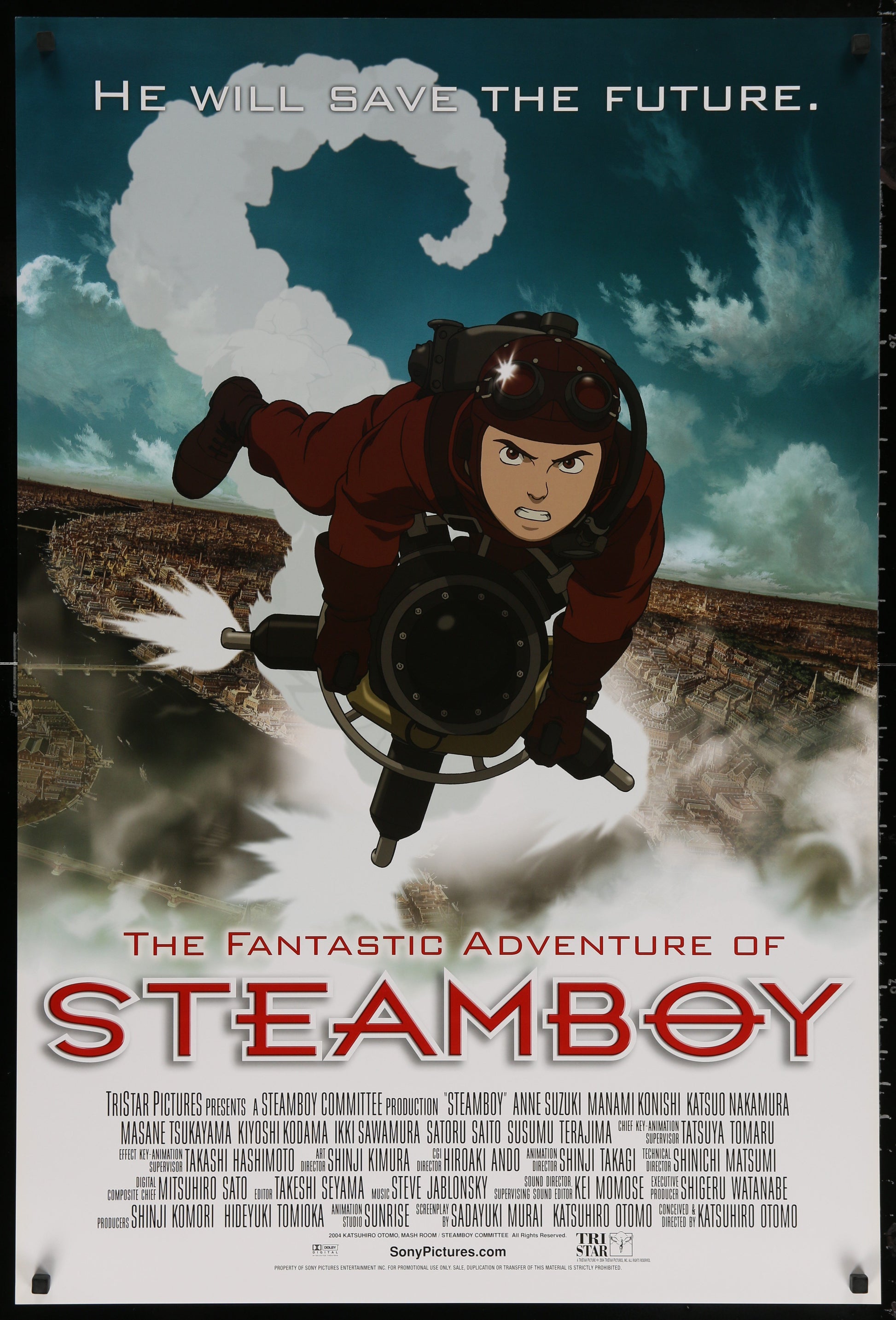 An original movie poster for the animated film Steamboy