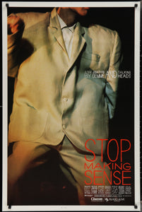 An original movie poster for the Talking Heads film Stop Making Sense