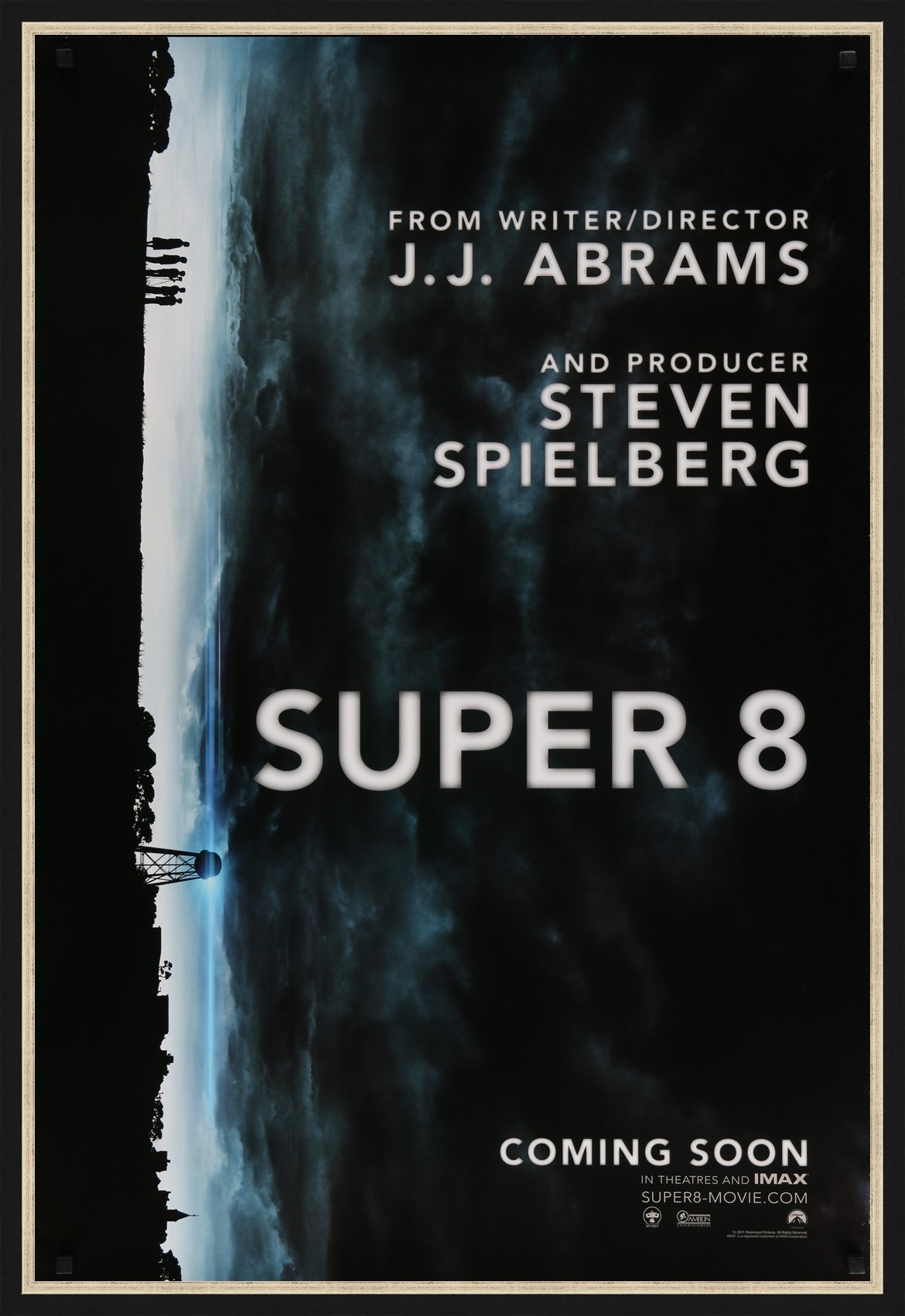 An original movie poster for the film SUPER 8