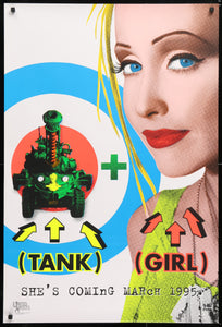 An original movie poster for the film Tank Girl