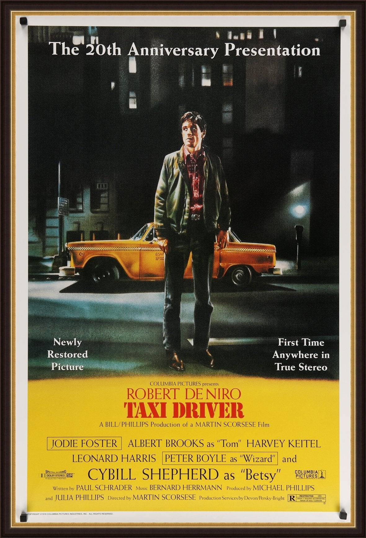 An original movie poster for the film Taxi Driver