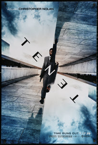 An original movie poster for the Christopher Nolan film Tenet