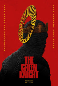 An original movie poster for the A24 film The Green Knight
