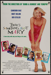 An original movie poster for the comedy film There's Something About Mary