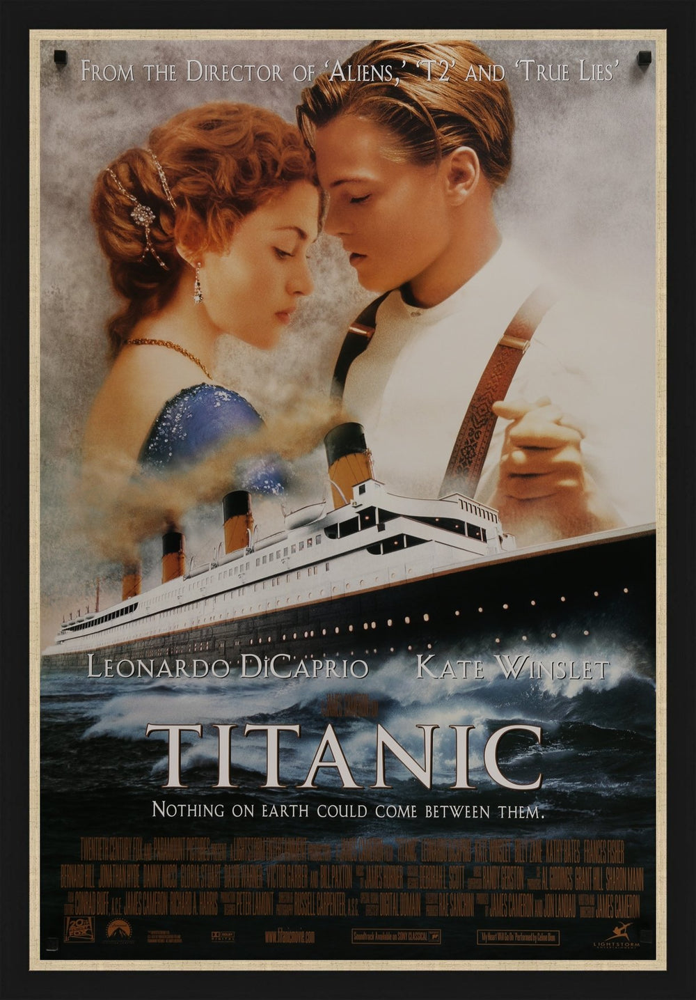 An original movie poster for Titanic