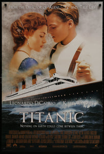 An original movie poster for Titanic