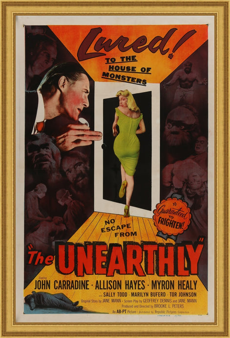 An original movie poster from 1957 for Boris Petroff's film Unearthly