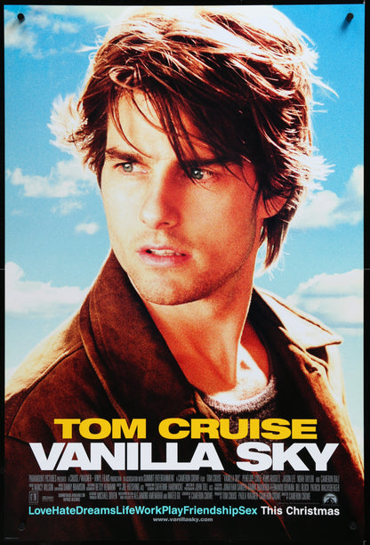 An original movie poster for the Tom Cruise film Vanilla Sky