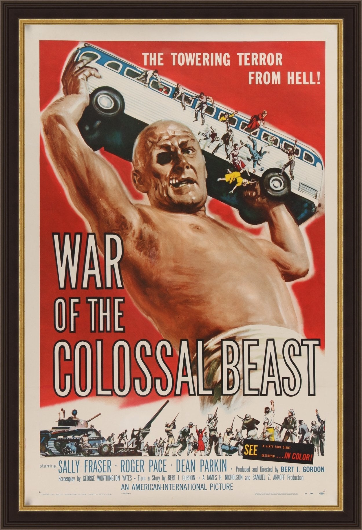 An original movie poster for War of the Colossal Beast by Albert Kallis