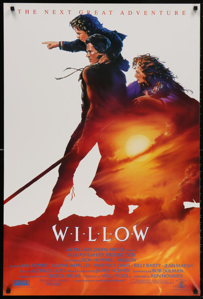 An original movie poster for the film Willow