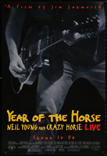 An original movie poster for the Neil Young documentary Year of the Horse